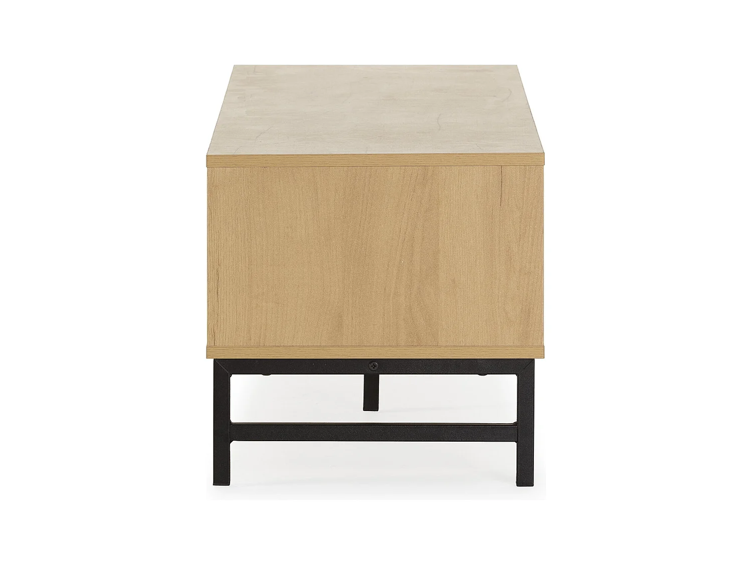 Mobile TV ISIS con 2 ante in rovere e metallo nero, 120 cm