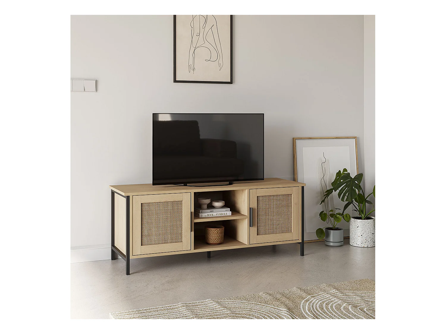 Tv Möbel Cruz 2 Türen Eiche farbe