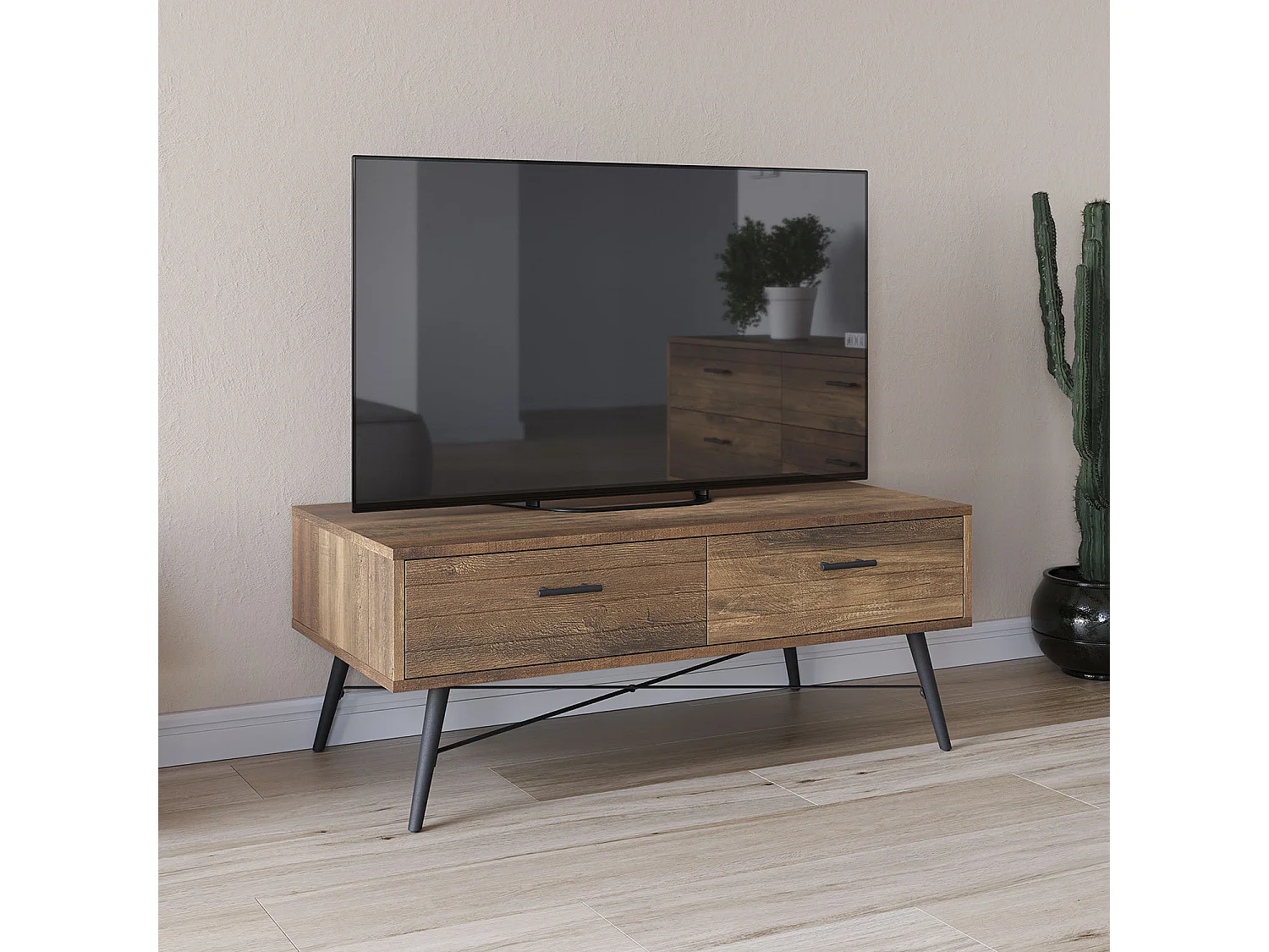 Mueble TV Clavel 2 cajones Color Rustic