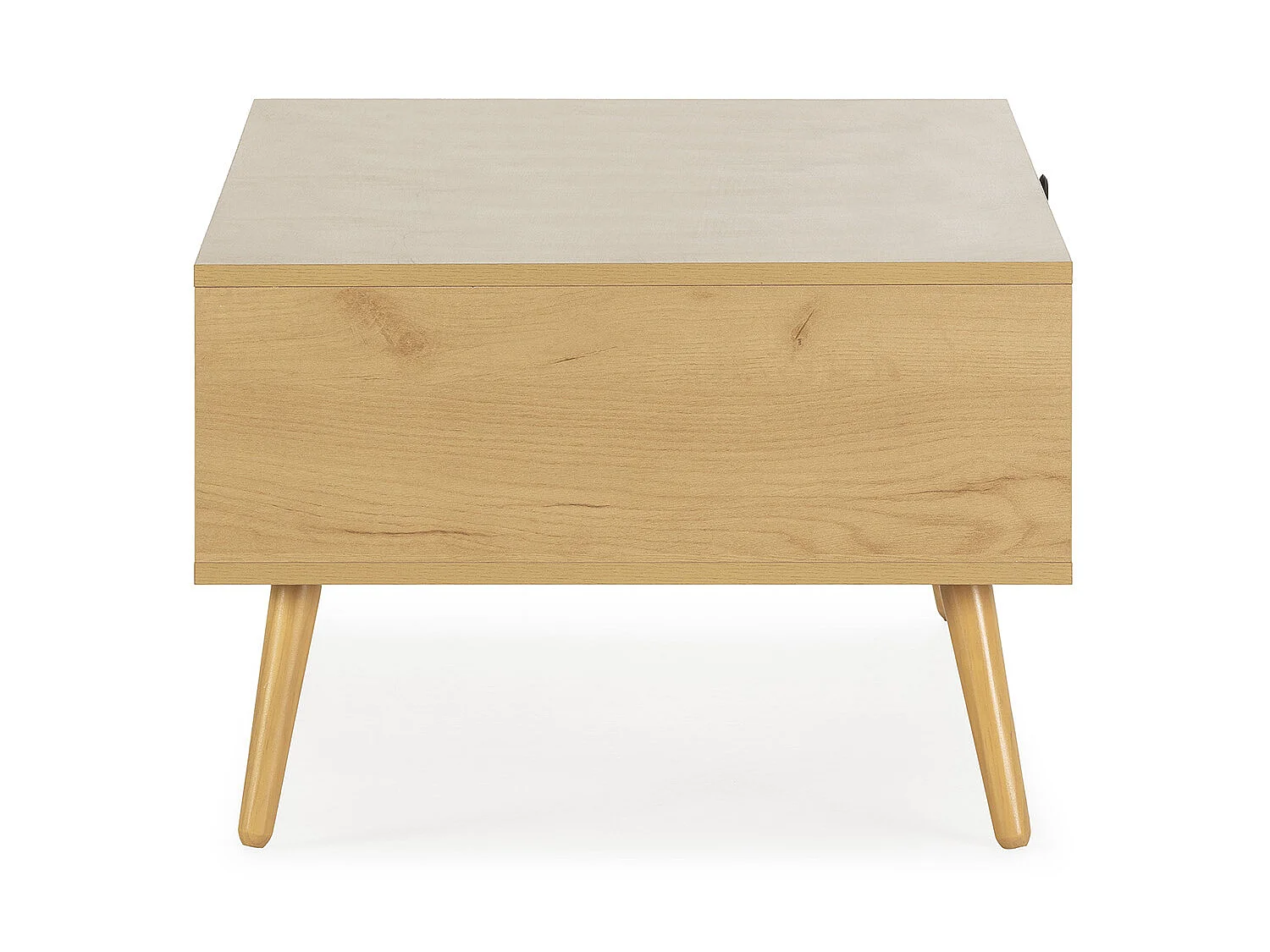 Table basse Bella 1 tiroir en rotin naturel coloris chêne