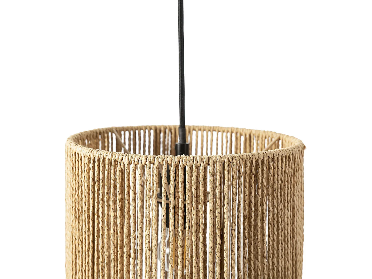 Suspension Kaori en papier tressé, diamètre 23 cm