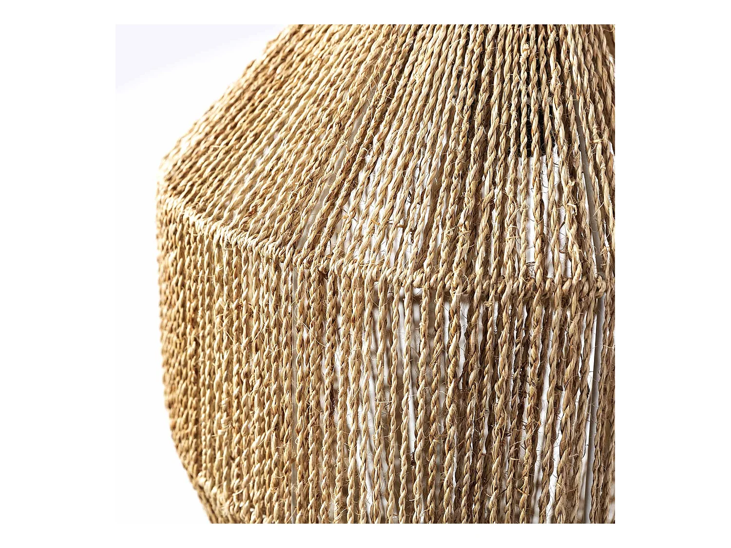 Lampada da soffitto Ishi in corda intrecciata, diametro 30 cm