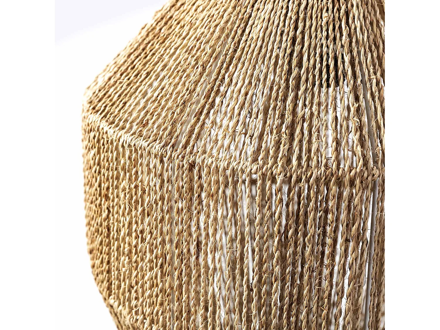 Suspension Ishi en corde tressée, diamètre 30 cm