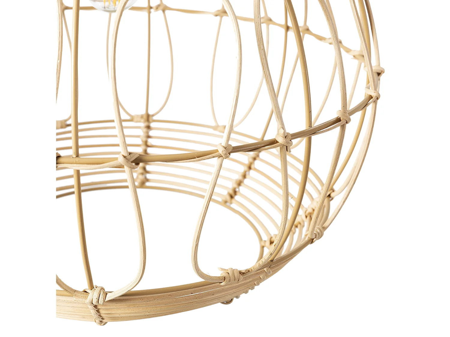 Suspension Kaede en rotin naturel, diamètre 39 cm