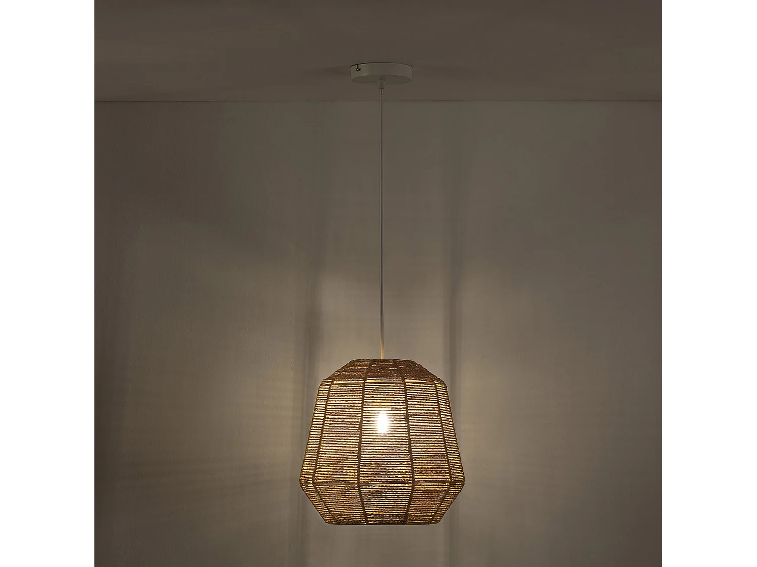 Suspension Akina en papier tissé, diamètre 31 cm