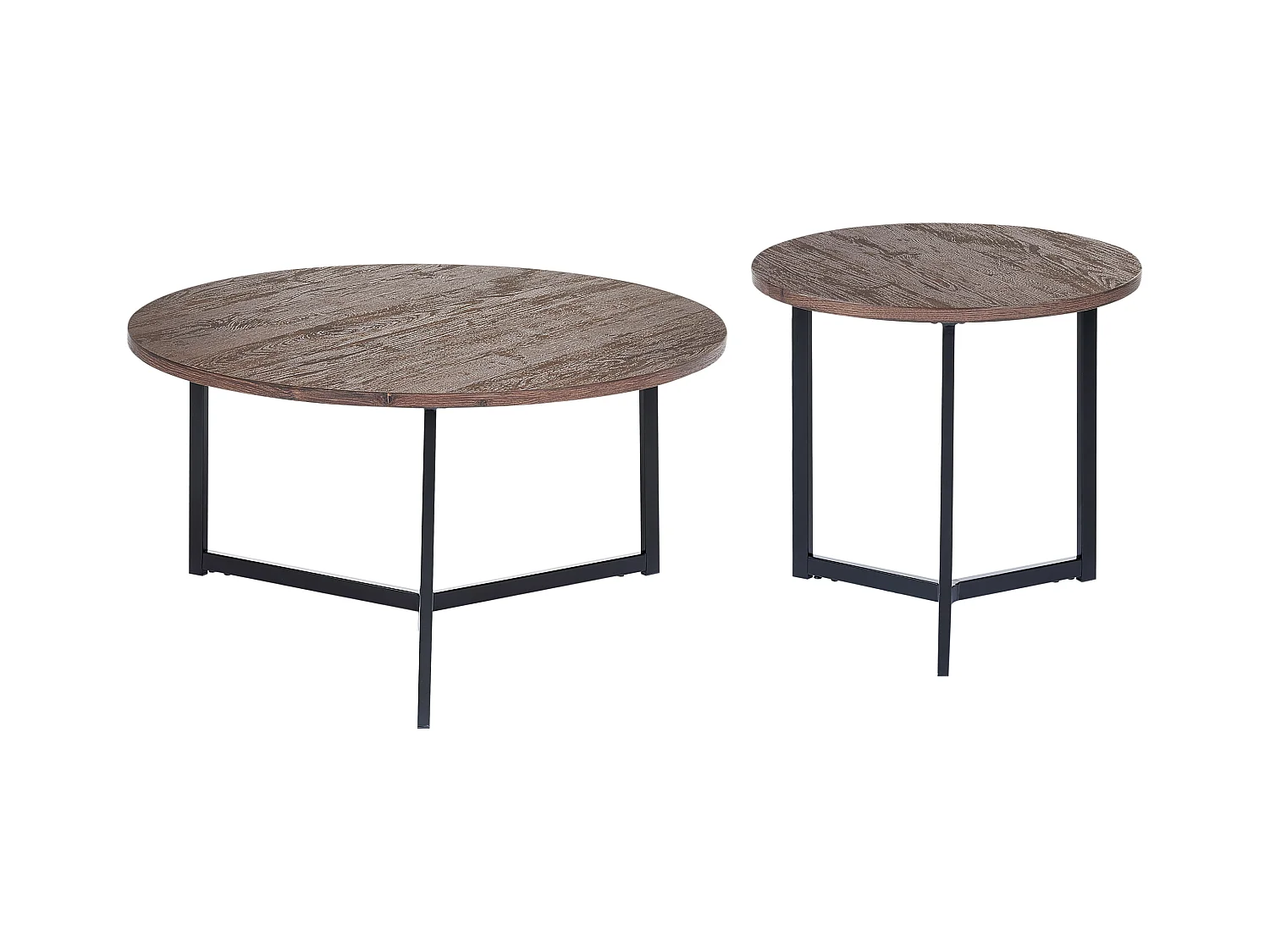 Tafel set TIPPO Set van 2 Donkere houtkleur