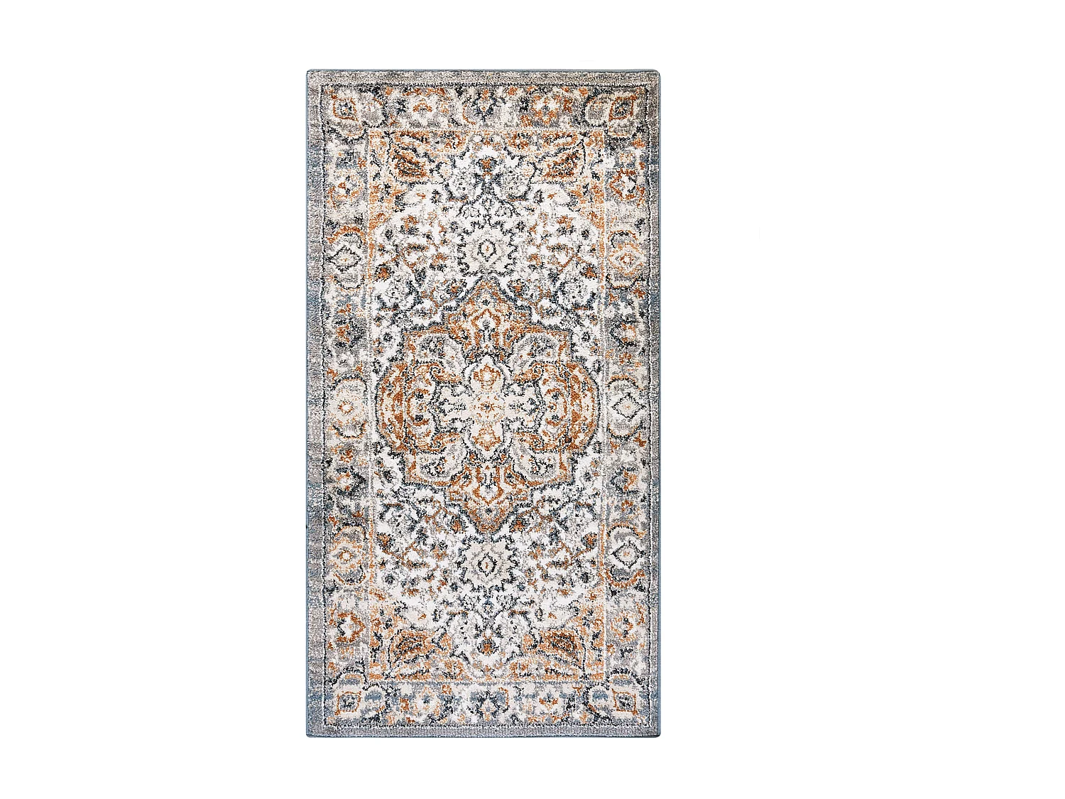 Teppich beige / bunt 80 x 150 cm Kurzflor orientalisches Muster Vintage Maralik