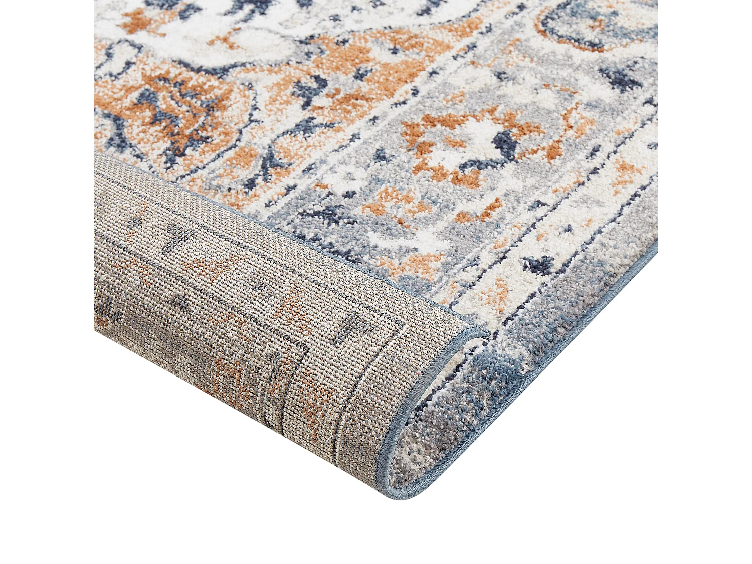 Teppich beige / bunt 80 x 150 cm Kurzflor orientalisches Muster Vintage Maralik
