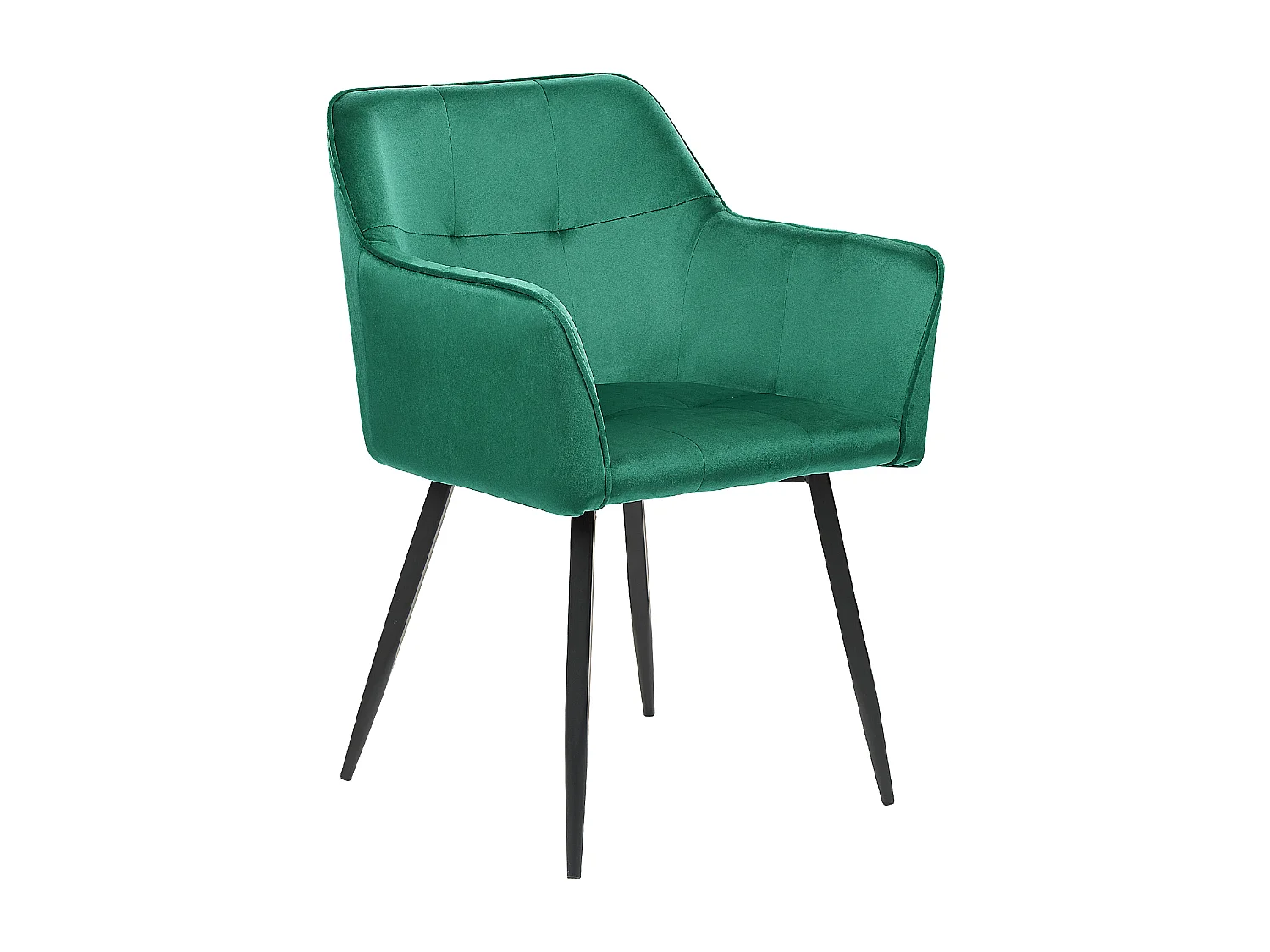 Lot de 2 chaises de salle à manger JASMIN Velours Vert émeraude