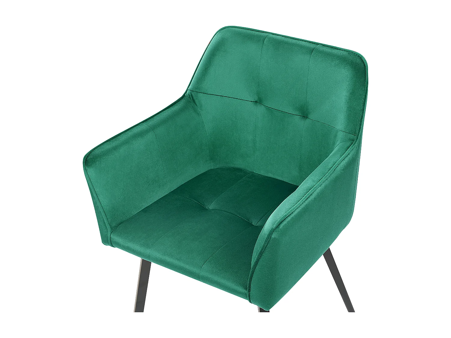 Lot de 2 chaises de salle à manger JASMIN Velours Vert émeraude