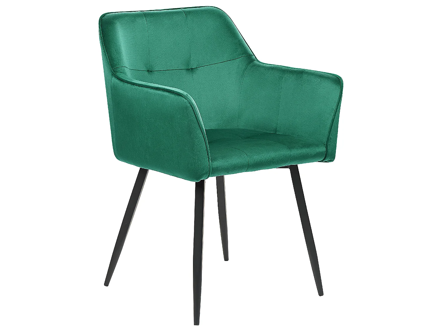 Lot de 2 chaises de salle à manger JASMIN Velours Vert émeraude