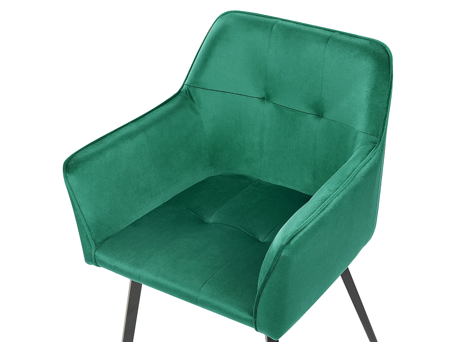 Lot de 2 chaises de salle à manger JASMIN Velours Vert émeraude