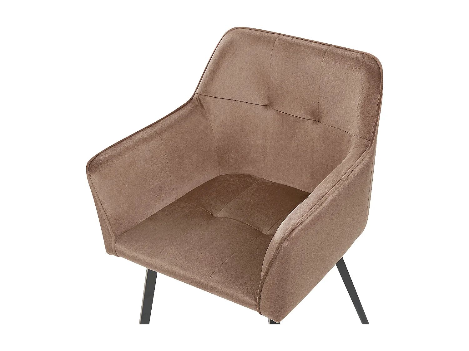 Lot de 2 chaises de salle à manger JASMIN Velours Marron