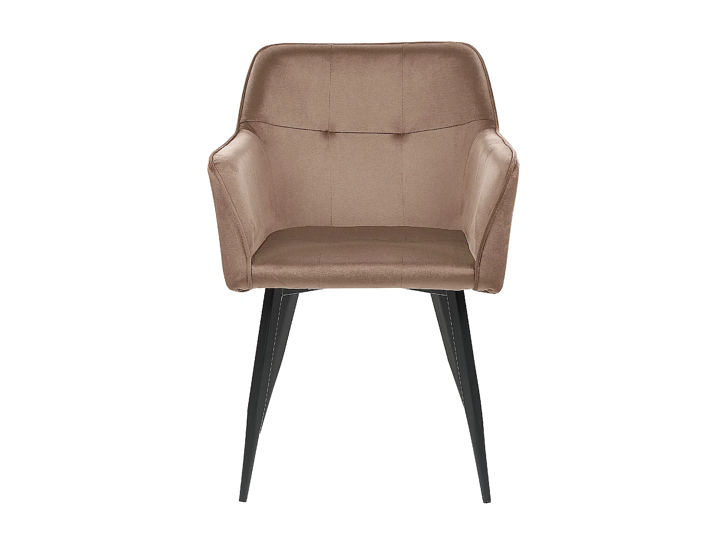 Lot de 2 chaises de salle à manger JASMIN Velours Marron