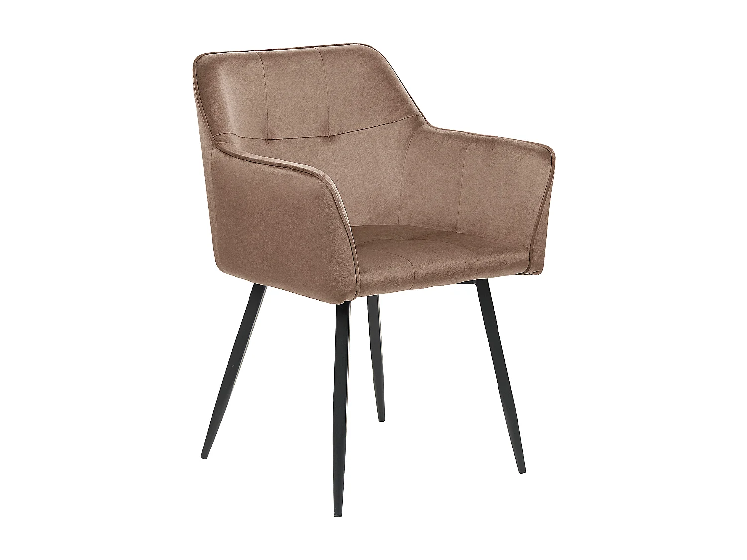 Lot de 2 chaises de salle à manger JASMIN Velours Marron