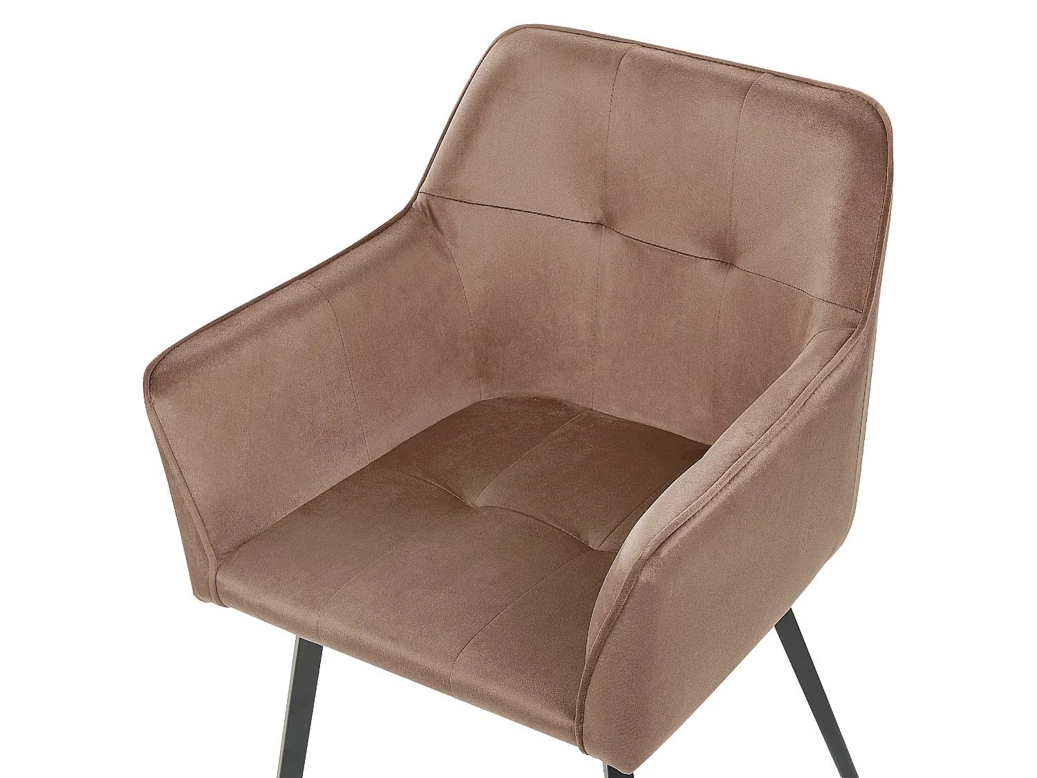 Esszimmerstuhl 2er Set JASMIN Samtstoff Braun