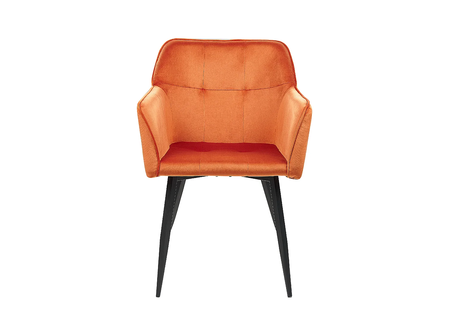Esszimmerstuhl 2er Set Samtstoff orange Metallbeine schwarz Glamourös Jasmin