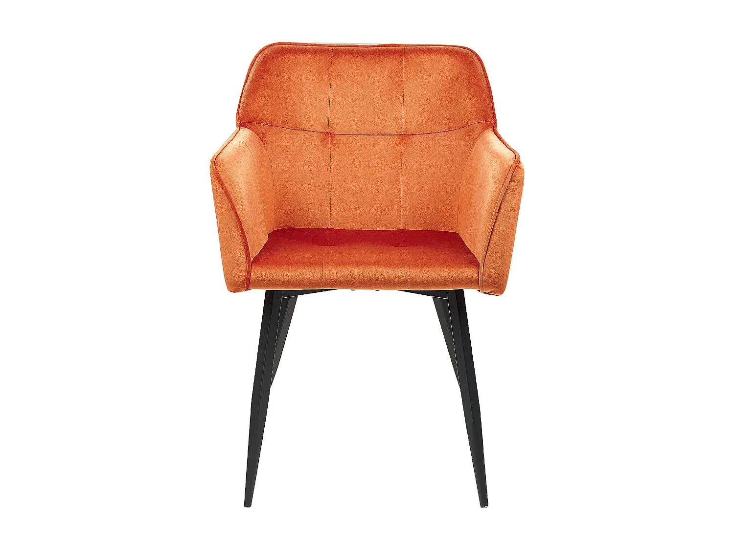 Lot de 2 chaises de salle à manger JASMIN Velours Orange
