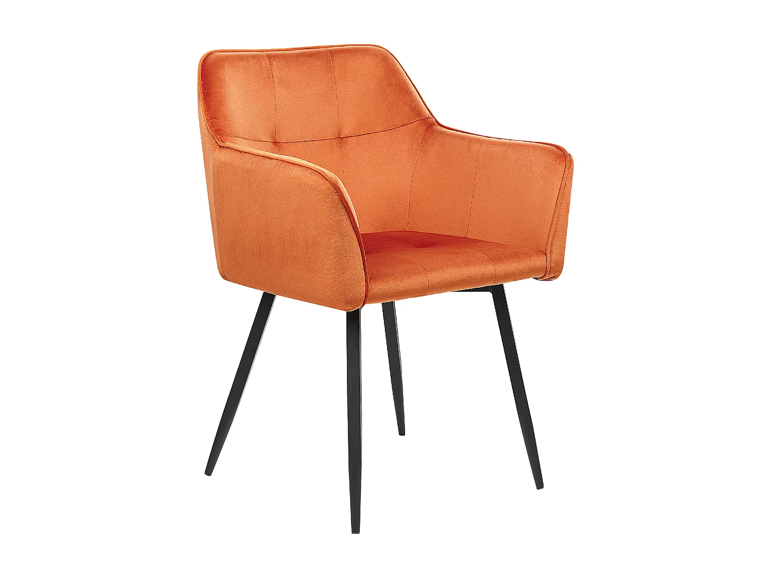 Lot de 2 chaises de salle à manger JASMIN Velours Orange