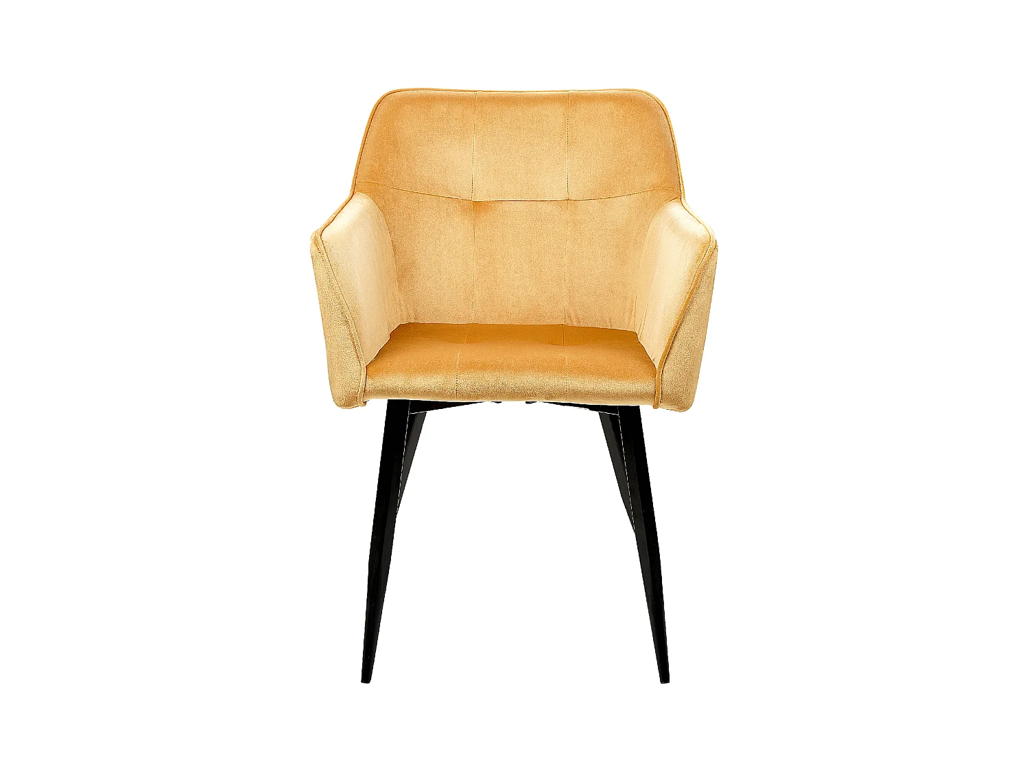 Lot de 2 chaises de salle à manger JASMIN Velours Moutarde