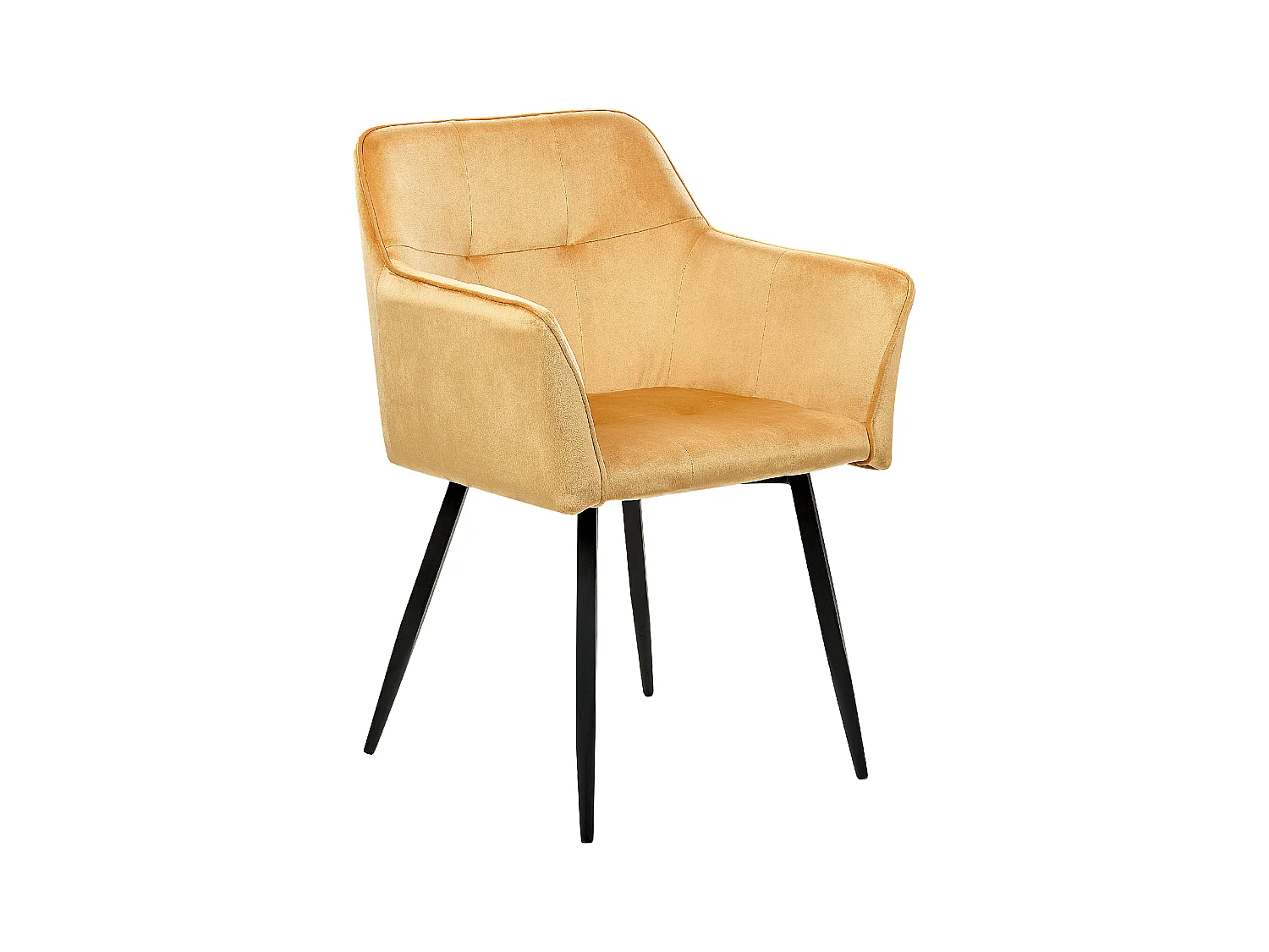 Lot de 2 chaises de salle à manger JASMIN Velours Moutarde