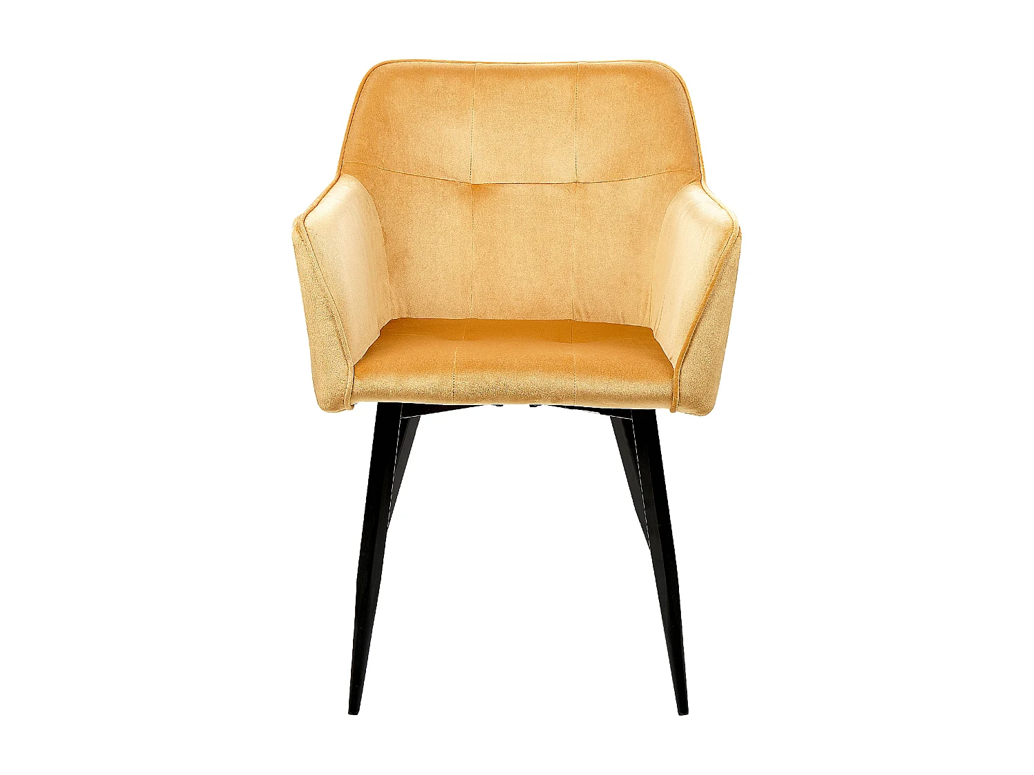 Lot de 2 chaises de salle à manger JASMIN Velours Moutarde