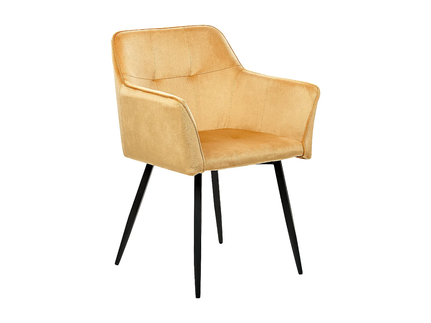 Lot de 2 chaises de salle à manger JASMIN Velours Moutarde