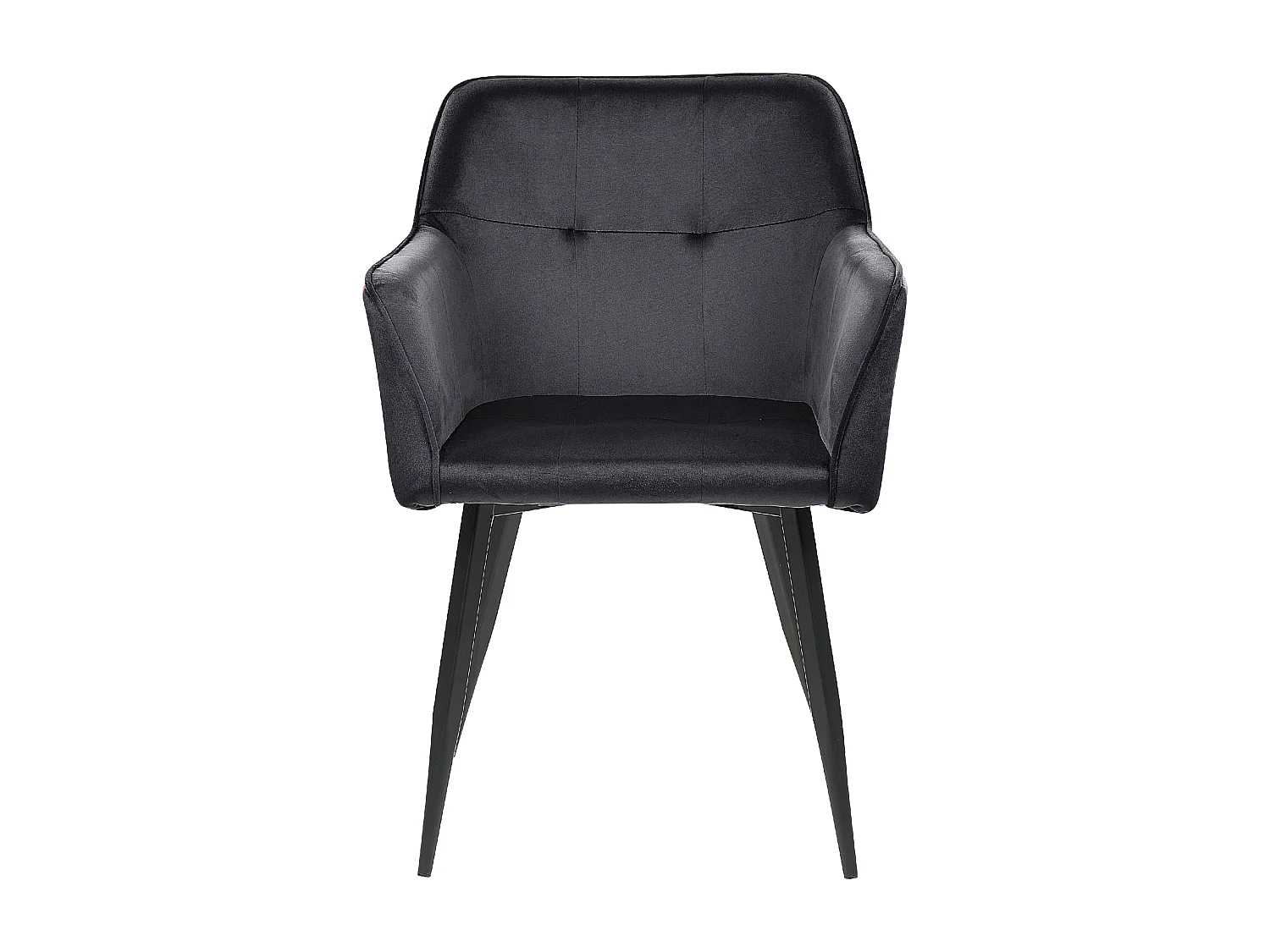 Set van 2 eetkamerstoelen JASMIN Fluweel Zwart