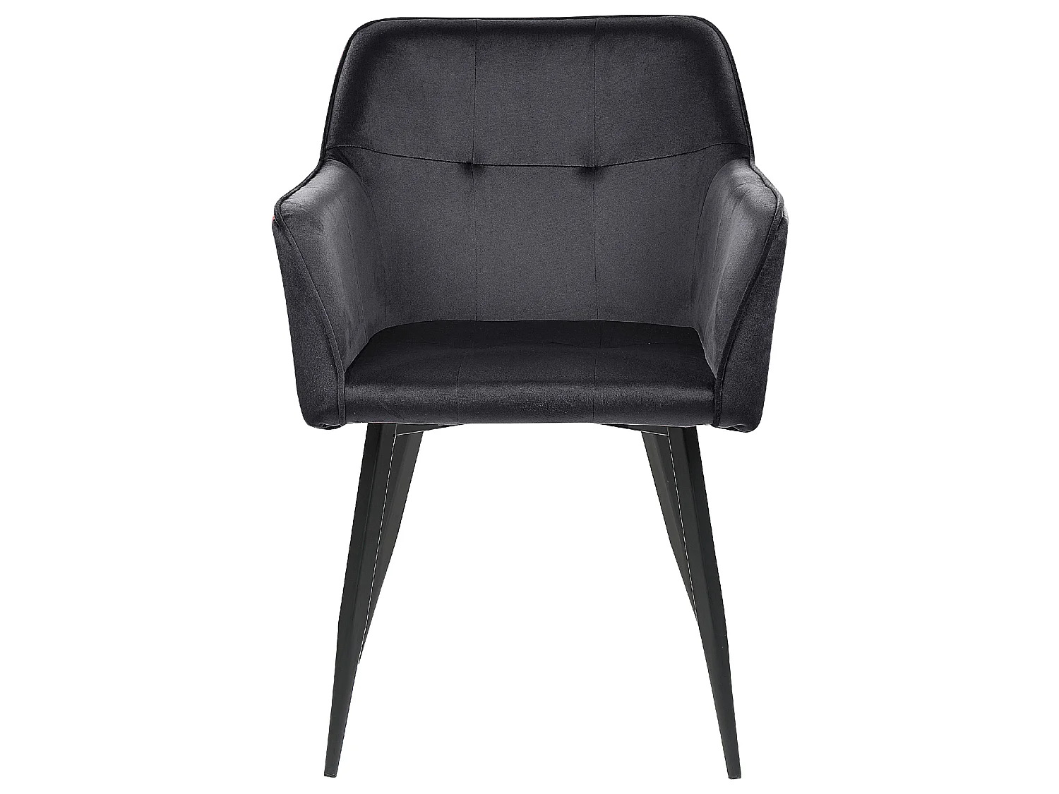 Set van 2 eetkamerstoelen JASMIN Fluweel Zwart