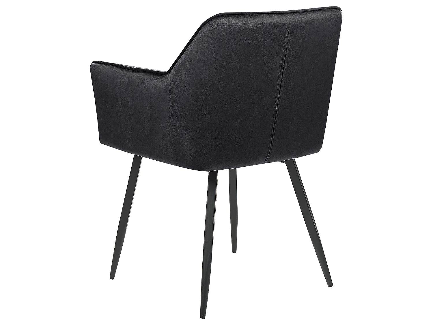 Set van 2 eetkamerstoelen JASMIN Fluweel Zwart