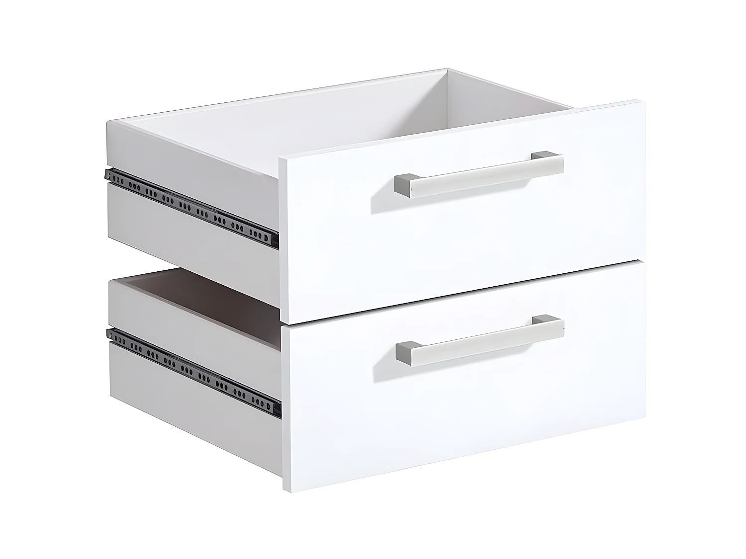 Assemblage 2 Tiroirs pour Étagère "Kazed" 42cm Blanc
