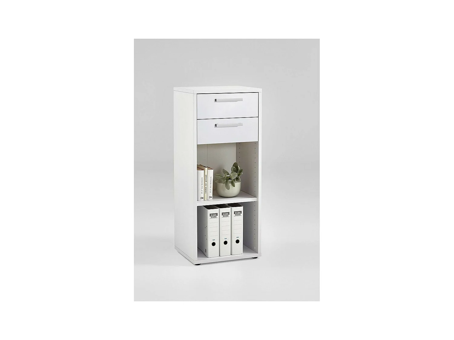 Assemblage 2 Tiroirs pour Étagère "Kazed" 42cm Blanc