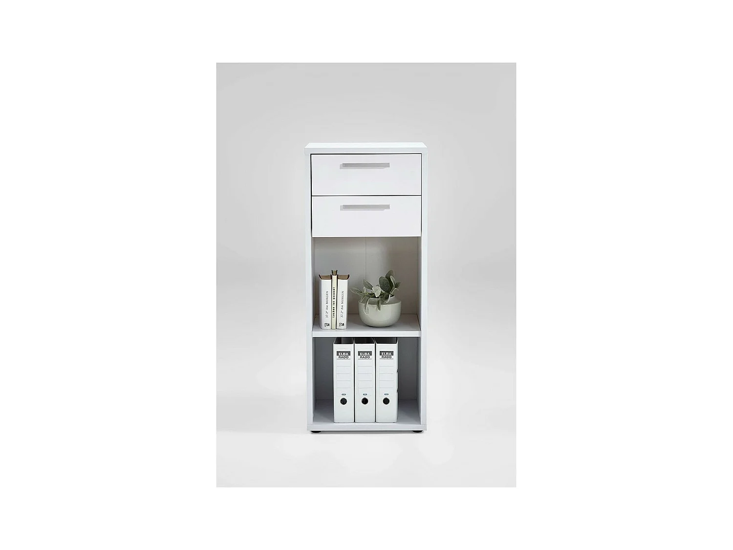 Assemblage 2 Tiroirs pour Étagère "Kazed" 42cm Blanc