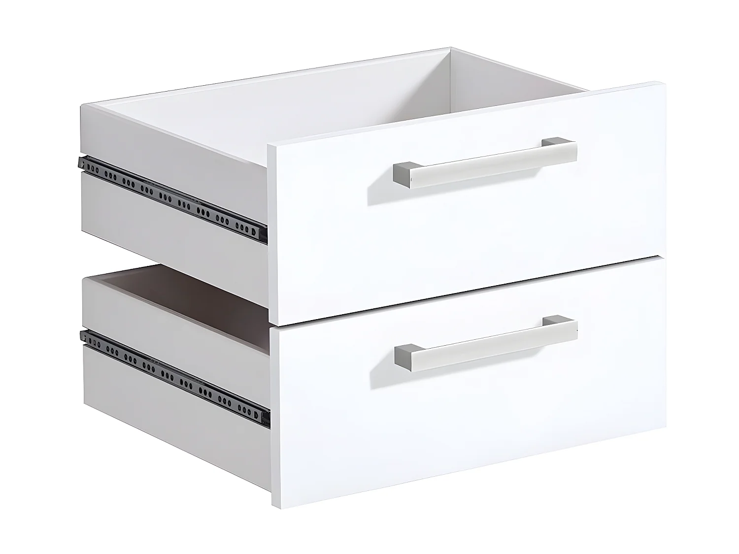 Assemblage 2 Tiroirs pour Étagère "Kazed" 42cm Blanc