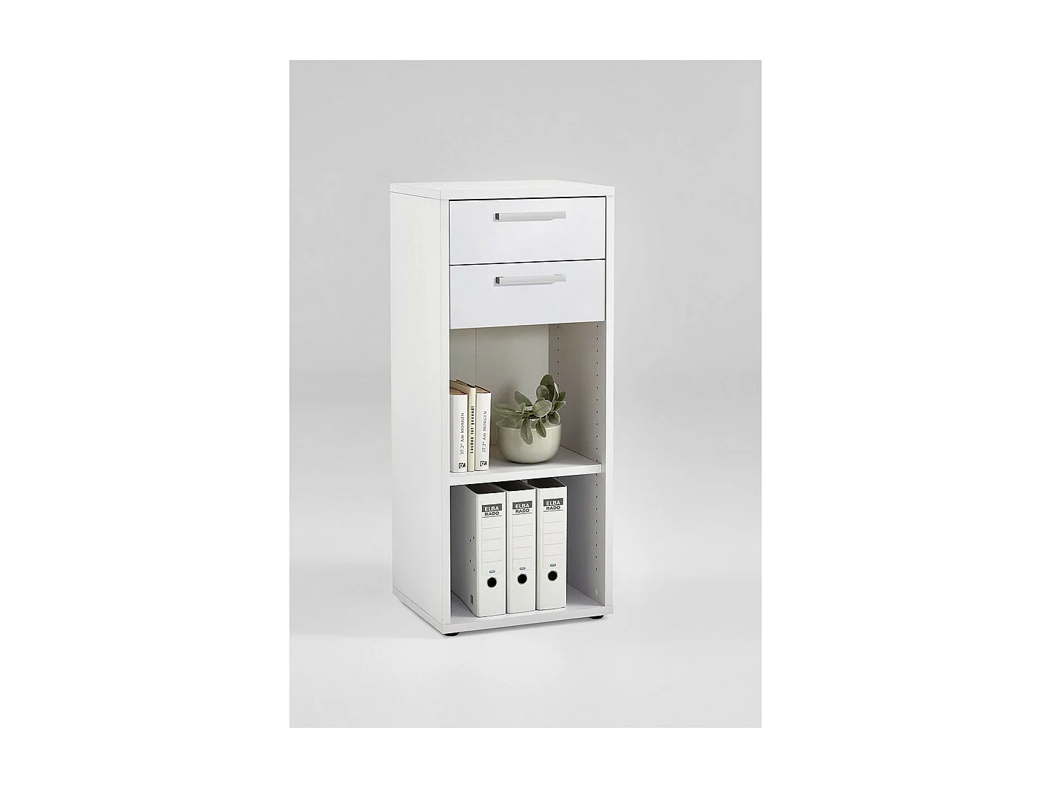 Assemblage 2 Tiroirs pour Étagère "Kazed" 42cm Blanc