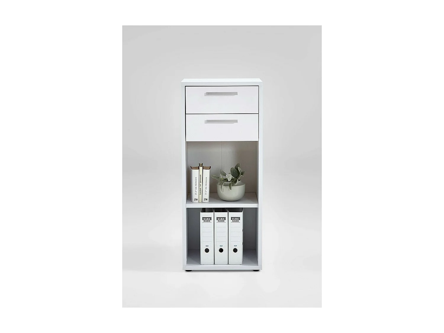 Assemblage 2 Tiroirs pour Étagère "Kazed" 42cm Blanc