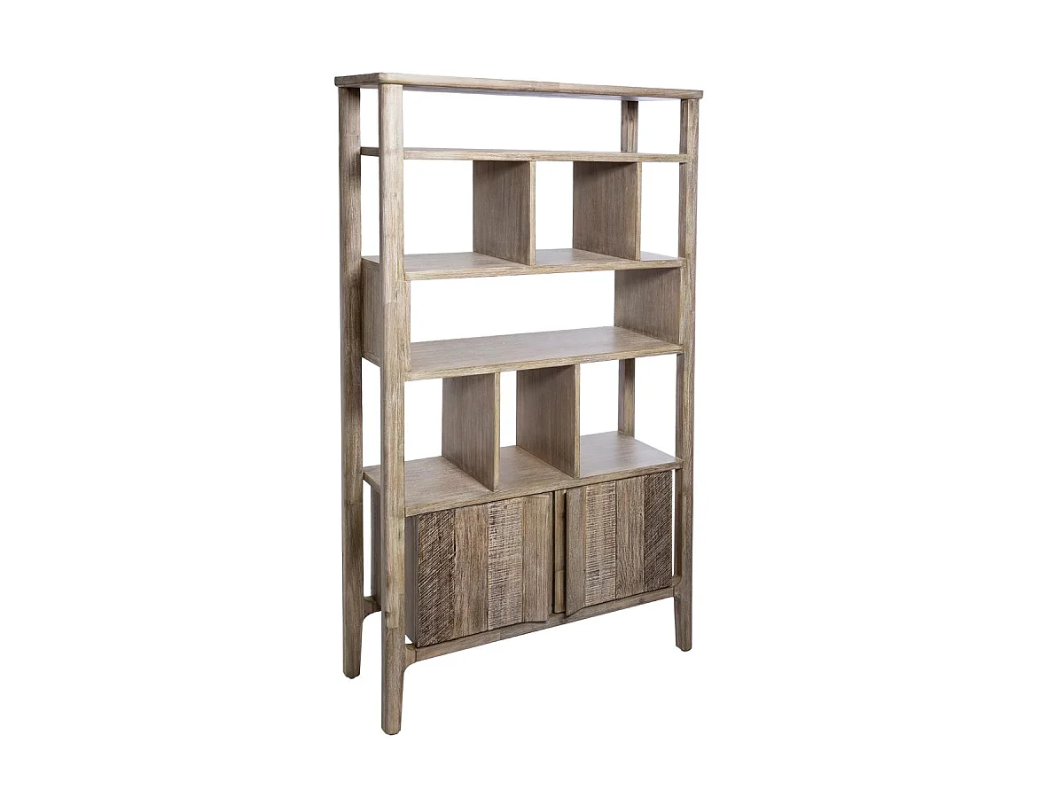 Étagère Bibliothèque 4 Niveaux "Banila" 180cm Naturel