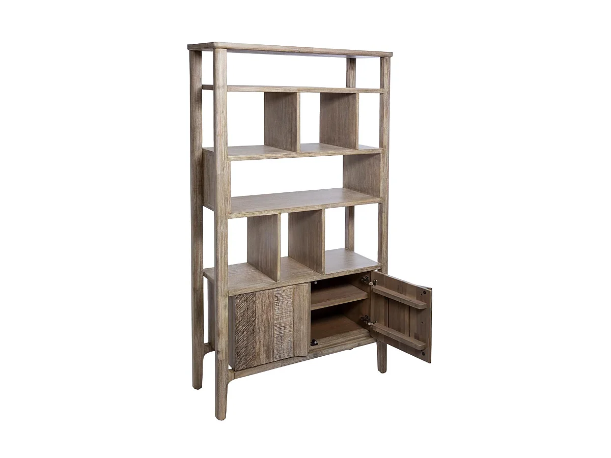 Étagère Bibliothèque 4 Niveaux "Banila" 180cm Naturel