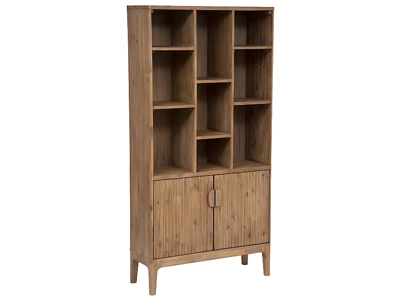 Bibliothèque 2 Portes Design "Sabor" 190cm Beige
