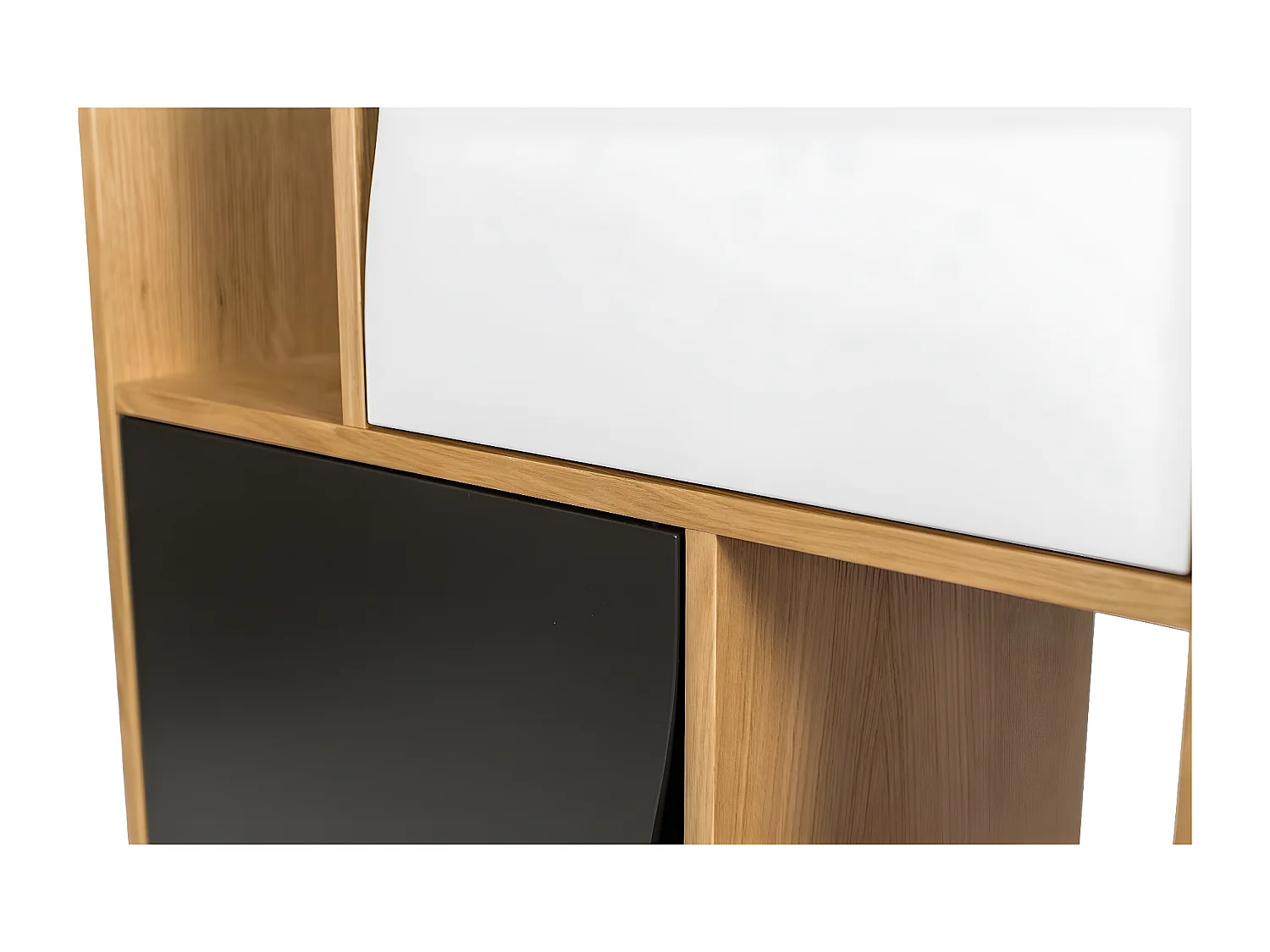 Bibliothèque Design "Avon" 191cm Chêne & Bleu