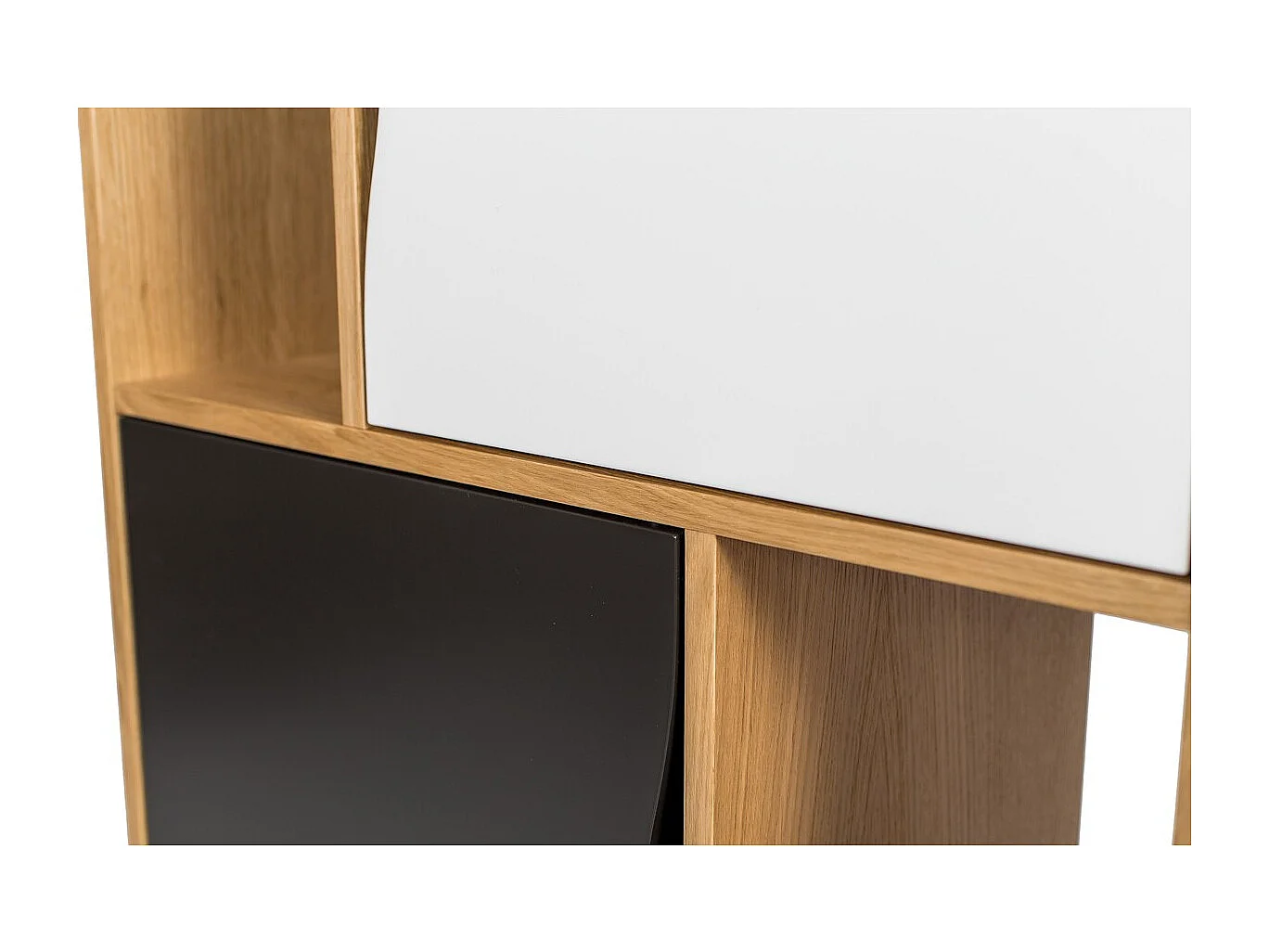 Bibliothèque Design "Avon" 191cm Chêne & Bleu