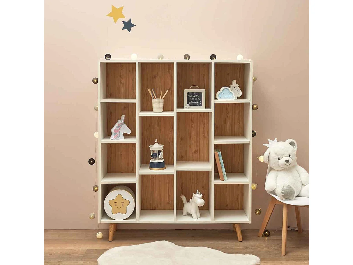 Bibliotheque Suzanne Xl Blanc, Beige