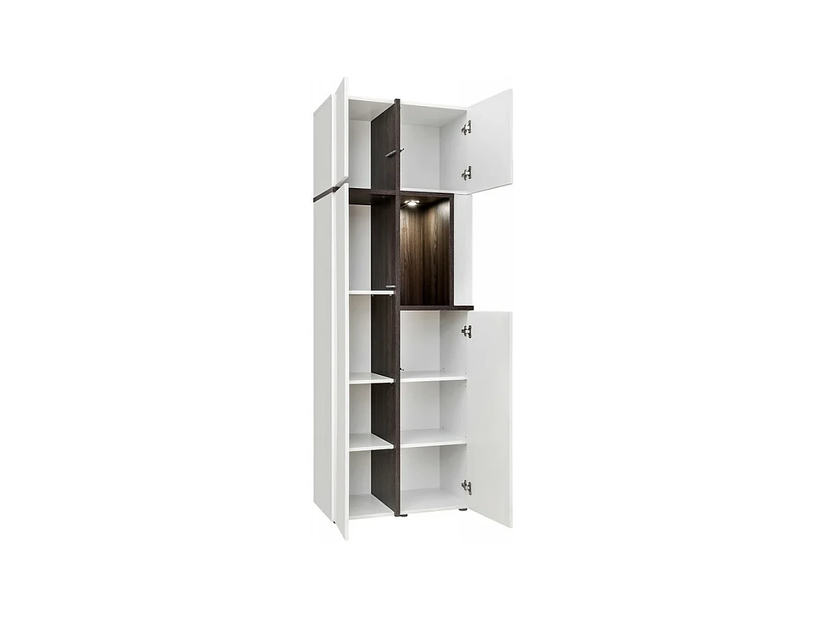 Bibliothèque Design LED "Cross" 195cm Blanc