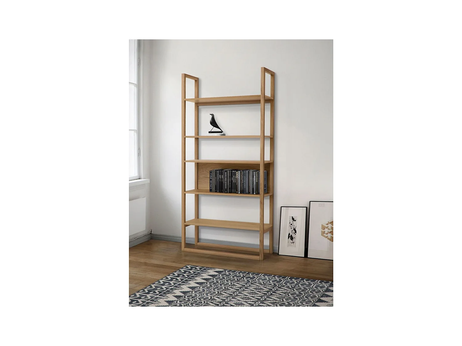 Bibliothèque Design 5 Niveaux "NewEst" 185cm Chêne