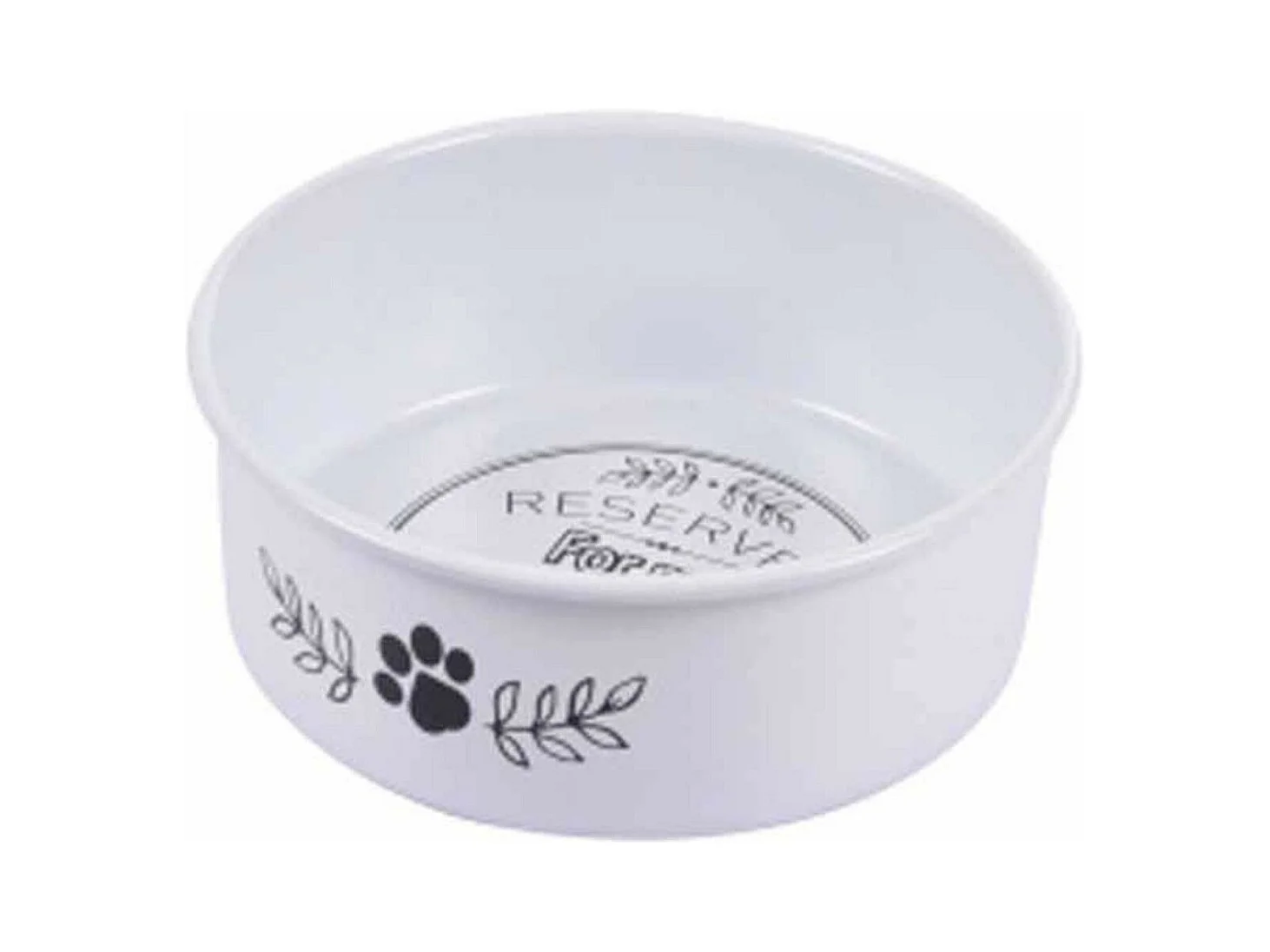 Gamelle pour Chien & Chat "Antidérapant" 13cm Blanc