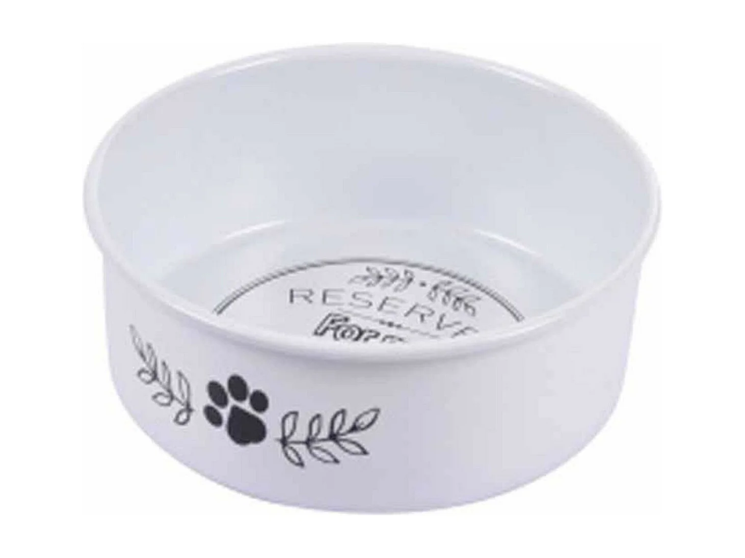Gamelle pour Chien & Chat "Antidérapant" 13cm Blanc