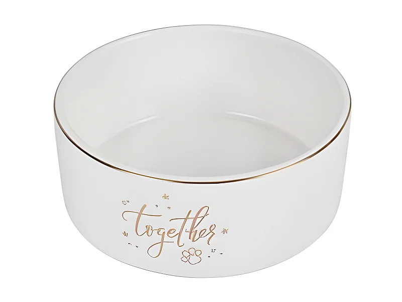 Gamelle pour Chien & Chat "Together" 16cm Blanc