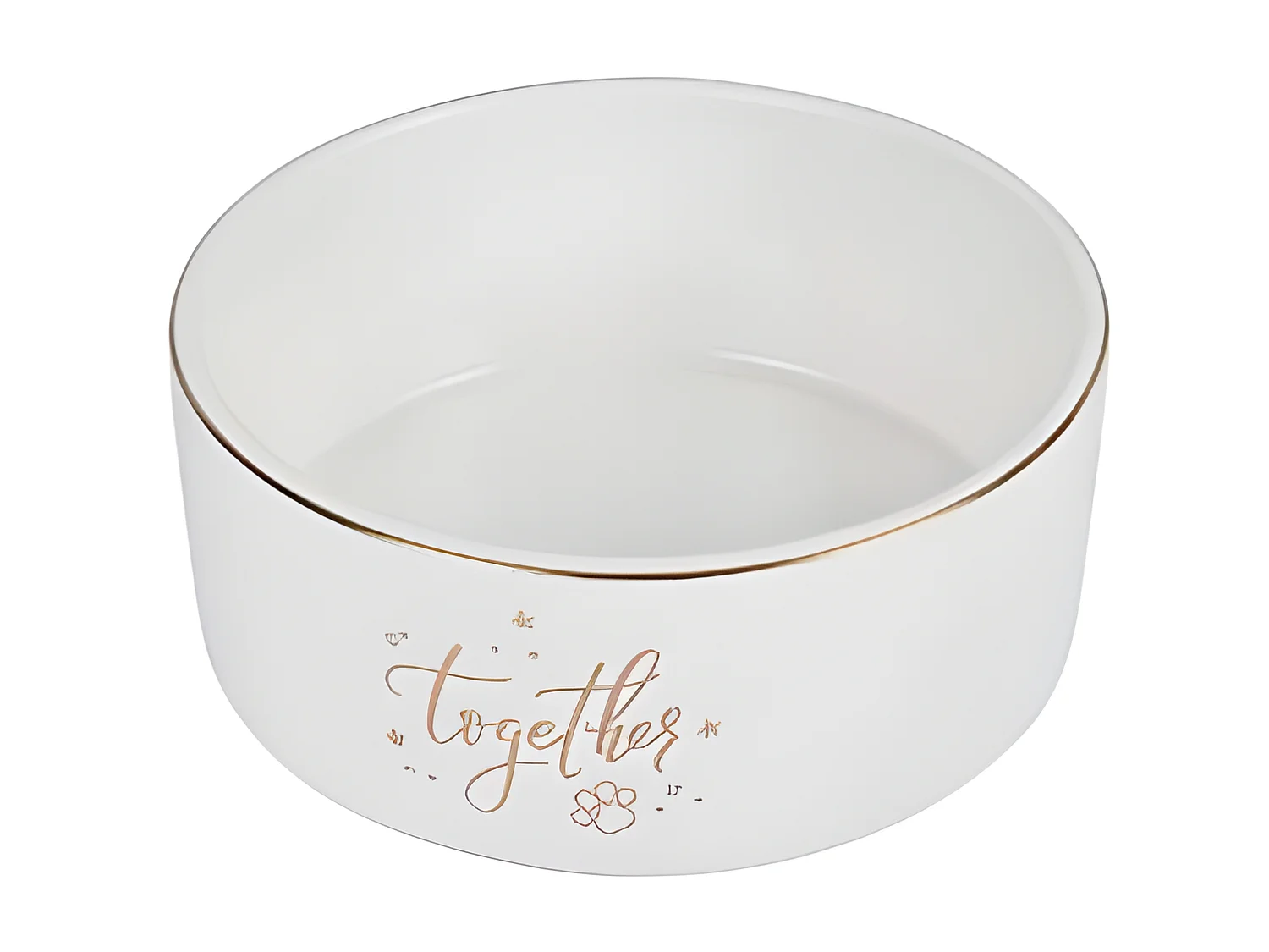 Gamelle pour Chien & Chat "Together" 16cm Blanc