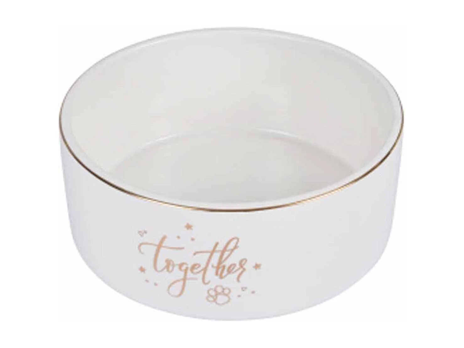 Gamelle pour Chien & Chat "Together" 16cm Blanc