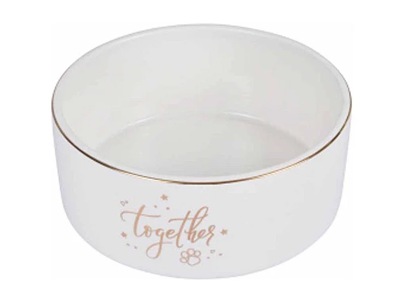 Gamelle pour Chien & Chat "Together" 16cm Blanc